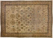 19th Century Antique Tabriz Rug 13 X 18