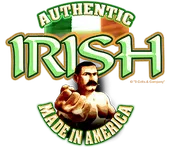 Authentic Irish Crewneck on Navy Blue Medium