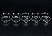 10pc. WHOLESALE SSilver Paw Print Ring Lot