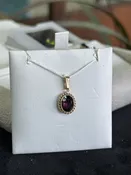 Amethyst Yellow Gold Bezel Pendant