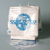 10.5" x 8" 1.0 mil Slide Sealed Deli Bags - Printed "Fresh to Go" 1 Color, 1000/CS