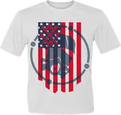 American Flag Men's White Sub Dye Jersey