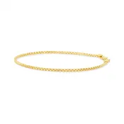 10K Yellow Gold 1.8mm Hollow Box Chain Bracelet