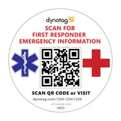 Dynotag Emergency Contact Information Windshield Cling Decal for Vehicle Safety