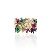 14kt Sappphire Daisy Ring