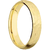 10K Yellow Gold + Hammer Finish