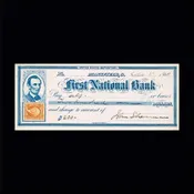 1868 First National Bank Signed Check