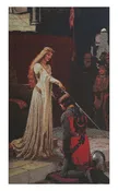 Accolade III Small Stretched Wall Tapestry 26×16 Inch Medieval Knight Woven Home Decor