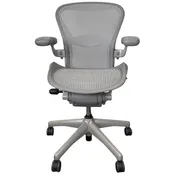 Herman Miller Aeron - Size B (Titanium w/ Lumbar Pad)