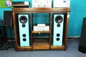 Custom Handmade Wood Stereo System Audio Rack