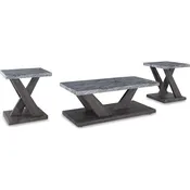 BENSONALE BROWN/GRAY OCCASIONAL TABLE SET (3/CN)