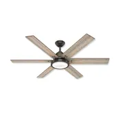 60" Hunter Warrant DC LED Ceiling Fan - 59461 - Noble Bronze