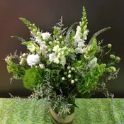 Whites and Greens Vase