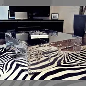 Square Chrome Coffee Table - CT3232