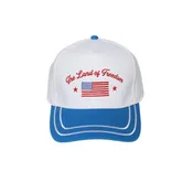 Americana The Land Of Freedom Embroidery Two Tone Trucker Hat