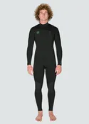 7 Seas 3-2 Full Chest Zip Wetsuit - Black with Jade Logos