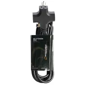 Accu-Cable EC163-3FER10, 10 Ft 16 Gauge Black AC Extension with 3Fer