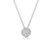 1.5ct Diamond Solitaire Pendant with Halo