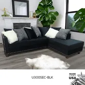 2Pcs Sectional Black