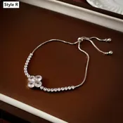 14K Gold Lucky Pink Clover Bracelet
