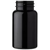 120 cc Dark Amber PET Plastic Round Packer Bottle 38-400 Neck Finish
