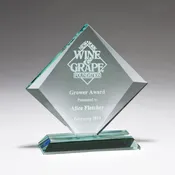 Diamond Series Thick Jade Glass Award (T)