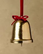 3.5" Velvet Bow Trimmed Bell for Garland or Tree
