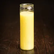 7-Day Plain Glass Candle, Yellow