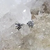 14K White Gold Diamond Earrings .22DTW