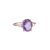 Amethyst Oval Diamond Gem Candy Ring