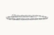 Bracelet 14kt Gold Round Diamonds & Chain