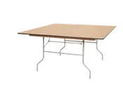 48” x 48” Wood Squared Tables — El Fieston Party Rentals