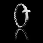 Braided Horizontal Cross Ring