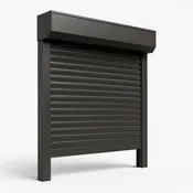 Roll-Down Security Shutter — 38mm Hand-Crank, Bronze