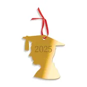 2026 Mirrored Gold Boy Graduate Personalized Ornament #ACOR-PERS-MGRAD26-MRGD