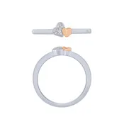 14K Diamond Heart Ring