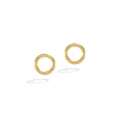 18K Yellow Gold Circle Earrings