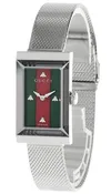 GUCCI G-Frame 21MMx34MM Green/Red MOP Dial Mesh Bracelet Watch YA147401