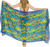 Allover Nemo Fishes Sheer Beach Wrap For Women P06732