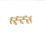 14KT Gold and Diamond Vine Stacking Ring