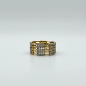 0.42 tcw Natural Diamonds and 14k Gold 5 Row Ring