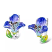 925 Sterling Silver Stud Flower Earrings