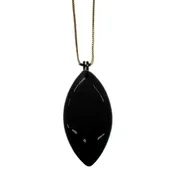 Almond Shape Stone Charm Necklace