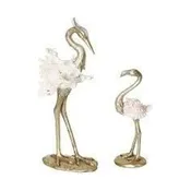 2-Piece Gold Shell Crane with Conch