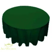 120 Inch Round Polyester Tablecloth Hunter Green | AORentals