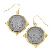 American Indian Nickel Earrings