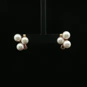 10KY 6.3MM Pearl Screw On Earrings