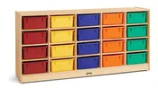 20 Tray Mobile Storage Cubbies w/ colored trays