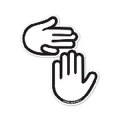 Classic Michigan Hands Sticker (Large)