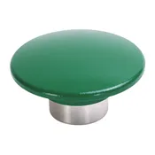 Cap,30mm Push Button,Green,Metal,Non Illuminated Jumbo Mushroom Push Button,Replacement Part